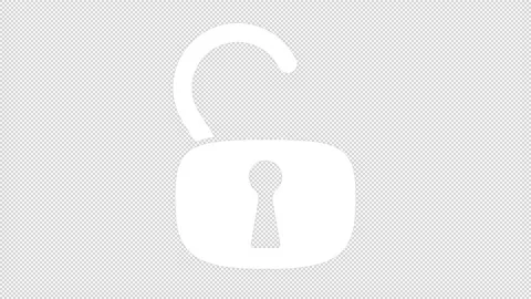 Lock icon. Transparent Alpha channel background. Padlock sign. Stock Footage 144674456