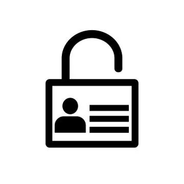 Lock icon, User icon on key - vector iconic design Stock Illustration