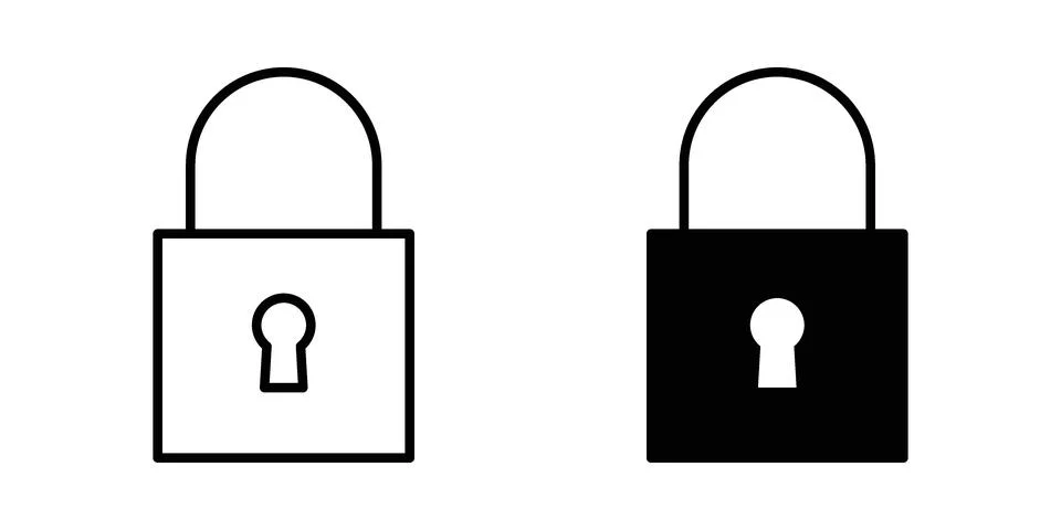 Lock icon vector design illustrations Stock Illustration
