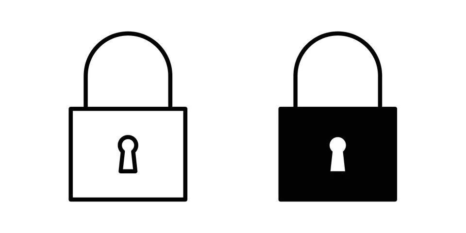 Lock icon vector editable eps10 Stock Illustration
