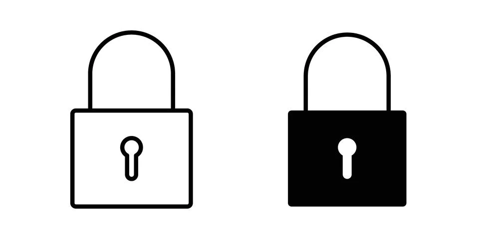 Lock icon vector editable eps10 Stock Illustration