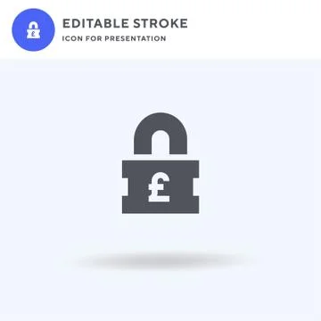 Lock icon vector, filled flat sign, solid pictogram isolated on white, logo i Stock Illustration