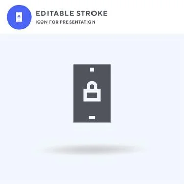 Lock icon vector, filled flat sign, solid pictogram isolated on white, logo i Stock Illustration