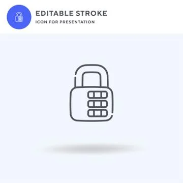Lock icon vector, filled flat sign, solid pictogram isolated on white, logo Stock-Illustration