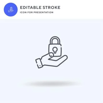 Lock icon vector, filled flat sign, solid pictogram isolated on white, logo Stock-Illustration