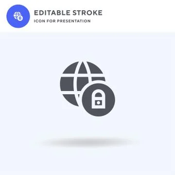 Lock icon vector, filled flat sign, solid pictogram isolated on white, logo Stock-Illustration