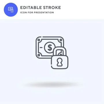 Lock icon vector, filled flat sign, solid pictogram isolated on white, logo Stock Illustration
