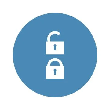 Lock Icon Vector flat design style Stock Illustration