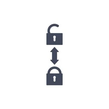 Lock Icon Vector flat design style Stock Illustration