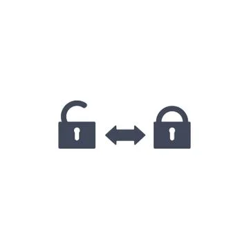 Lock Icon Vector flat design style Stock Illustration