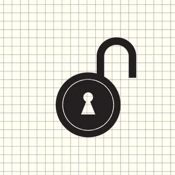 Lock icon vector Stock Illustration