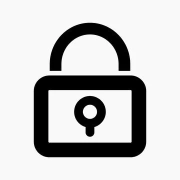  Lock icon vector, Illustrazione stock