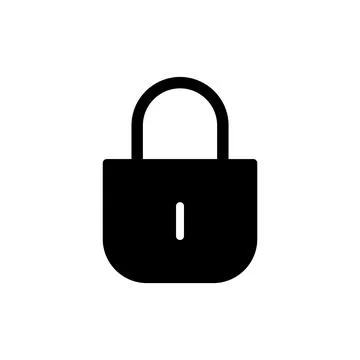Lock icon vector illustration. Padlock sign and symbol. Encryption icon. Se.. Stock Illustration