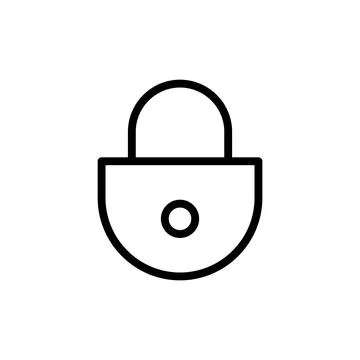 Lock icon vector illustration. Padlock sign and symbol. Encryption icon. Se.. Stock Illustration