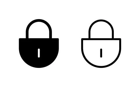 Lock icon vector illustration. Padlock sign and symbol. Encryption icon. Se.. Stock Illustration