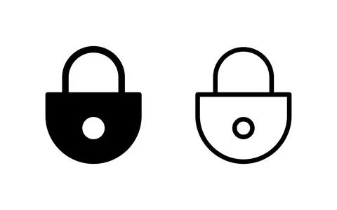 Lock icon vector illustration. Padlock sign and symbol. Encryption icon. Se.. Stock Illustration