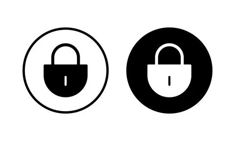 Lock icon vector illustration. Padlock sign and symbol. Encryption icon. Se.. Stock Illustration