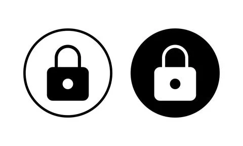 Lock icon vector illustration. Padlock sign and symbol. Encryption icon. Se.. Stock Illustration