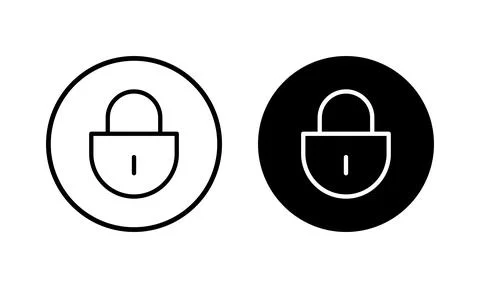 Lock icon vector illustration. Padlock sign and symbol. Encryption icon. Se.. Stock Illustration