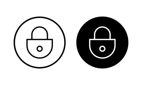 Lock icon vector illustration. Padlock sign and symbol. Encryption icon. Se.. Illustrazione stock