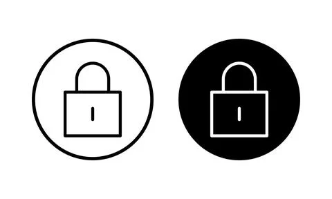 Lock icon vector illustration. Padlock sign and symbol. Encryption icon. Se.. Illustrazione stock