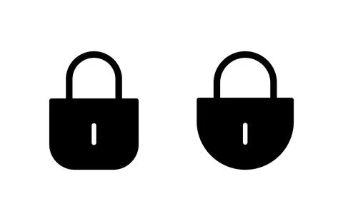 Lock icon vector illustration. Padlock sign and symbol. Encryption icon. Se.. Stock Illustration
