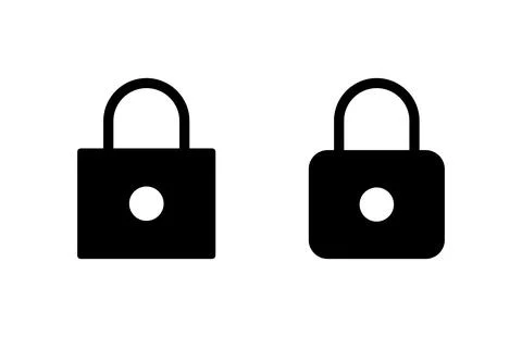 Lock icon vector illustration. Padlock sign and symbol. Encryption icon. Se.. Stock Illustration