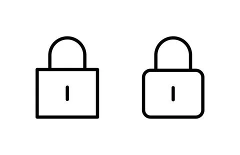 Lock icon vector illustration. Padlock sign and symbol. Encryption icon. Se.. Stock Illustration