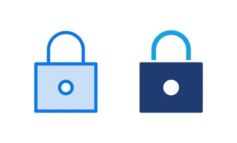 Lock icon vector illustration. Padlock sign and symbol. Encryption icon. Se.. Illustrazione stock