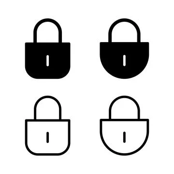 Lock icon vector illustration. Padlock sign and symbol. Encryption icon. Se.. Stockillustratie