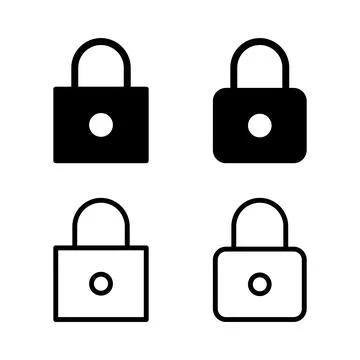 Lock icon vector illustration. Padlock sign and symbol. Encryption icon. Se.. Stock Illustration