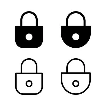 Lock icon vector illustration. Padlock sign and symbol. Encryption icon. Se.. Illustration