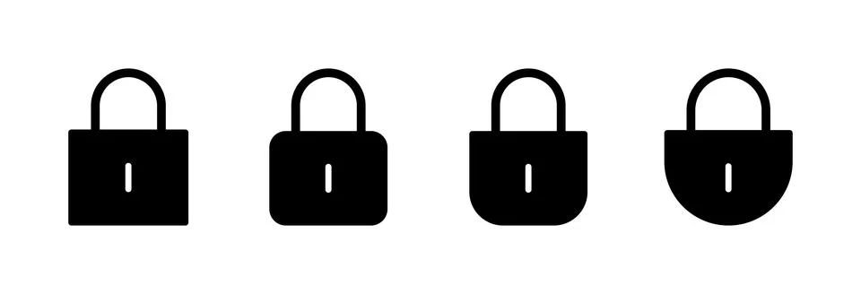 Lock icon vector illustration. Padlock sign and symbol. Encryption icon. Se.. Illustration