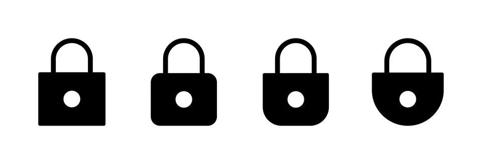 Lock icon vector illustration. Padlock sign and symbol. Encryption icon. Se.. Stockillustratie