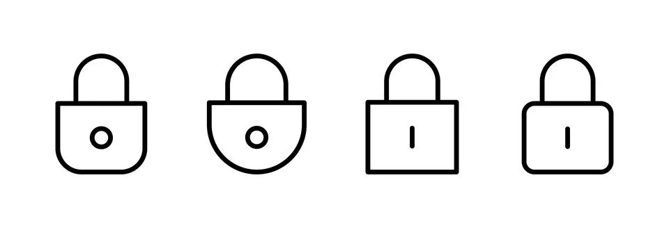 Lock icon vector illustration. Padlock sign and symbol. Encryption icon. Se.. イラスト素材