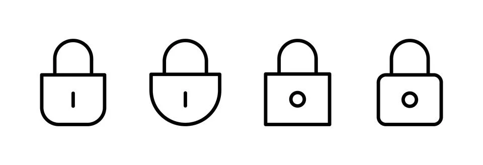 Lock icon vector illustration. Padlock sign and symbol. Encryption icon. Se.. 스톡 일러스트