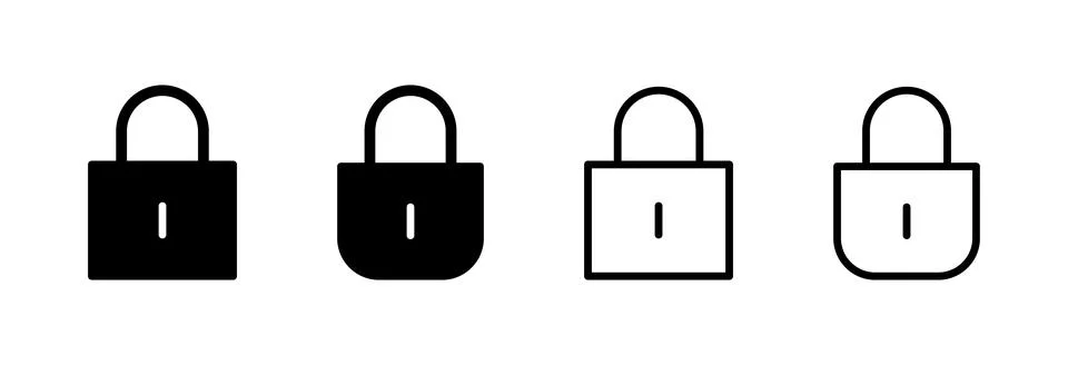 Lock icon vector illustration. Padlock sign and symbol. Encryption icon. Se.. 스톡 일러스트