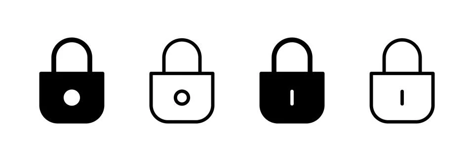 Lock icon vector illustration. Padlock sign and symbol. Encryption icon. Se.. イラスト素材