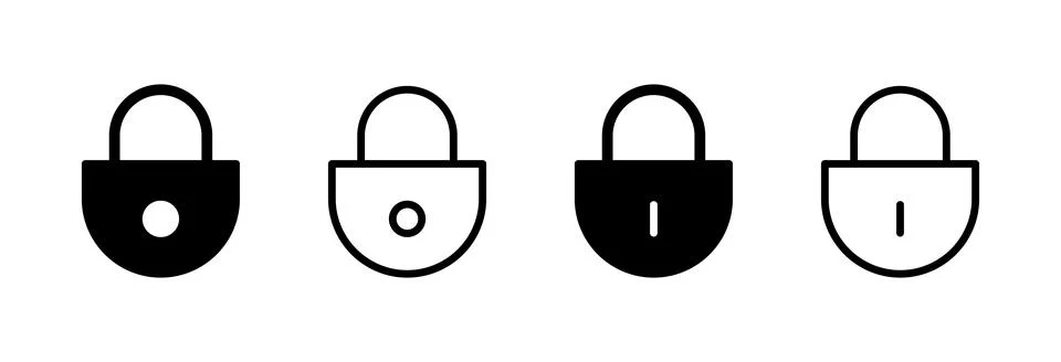 Lock icon vector illustration. Padlock sign and symbol. Encryption icon. Se.. イラスト素材