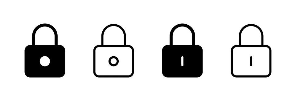 Lock icon vector illustration. Padlock sign and symbol. Encryption icon. Se.. Stock-Illustration