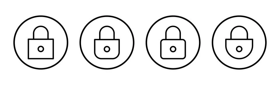 Lock icon vector illustration. Padlock sign and symbol. Encryption icon. Se.. 스톡 일러스트