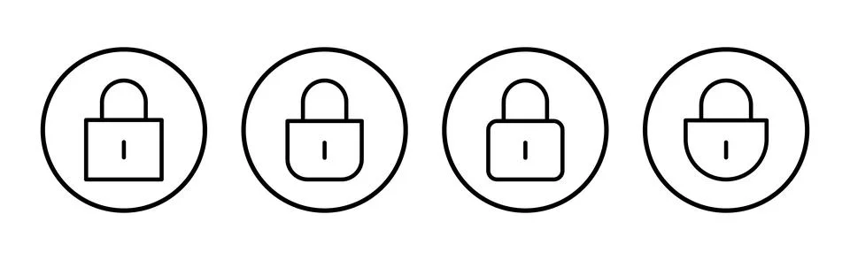 Lock icon vector illustration. Padlock sign and symbol. Encryption icon. Se.. Stockillustratie