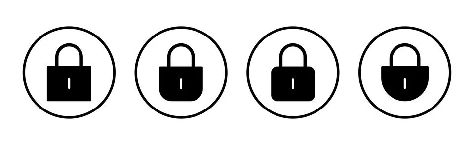Lock icon vector illustration. Padlock sign and symbol. Encryption icon. Se.. イラスト素材