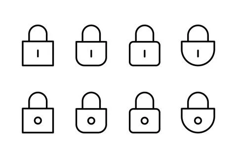 Lock icon vector illustration. Padlock sign and symbol. Encryption icon. Se.. イラスト素材