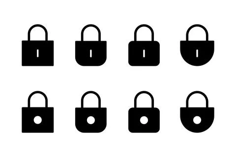 Lock icon vector illustration. Padlock sign and symbol. Encryption icon. Se.. Stock Illustration