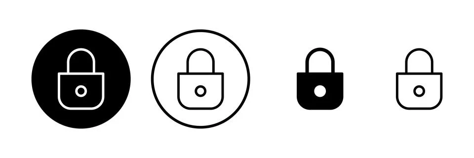 Lock icon vector illustration. Padlock sign and symbol. Encryption icon. Se.. Stock Illustration