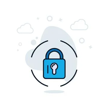 Lock icon . vector illustration.lock color icon concept 스톡 일러스트