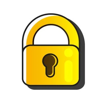 Lock Icon Vector. Lock Vector Design. Sign Design. Flat Style. Stock Illustration