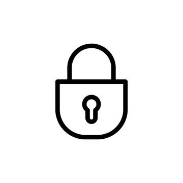 Lock icon vector. Padlock icon vector. Encryption icon. Security symbol Stock Illustration