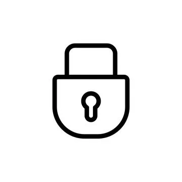 Lock icon vector. Padlock icon vector. Encryption icon. Security symbol Stock Illustration